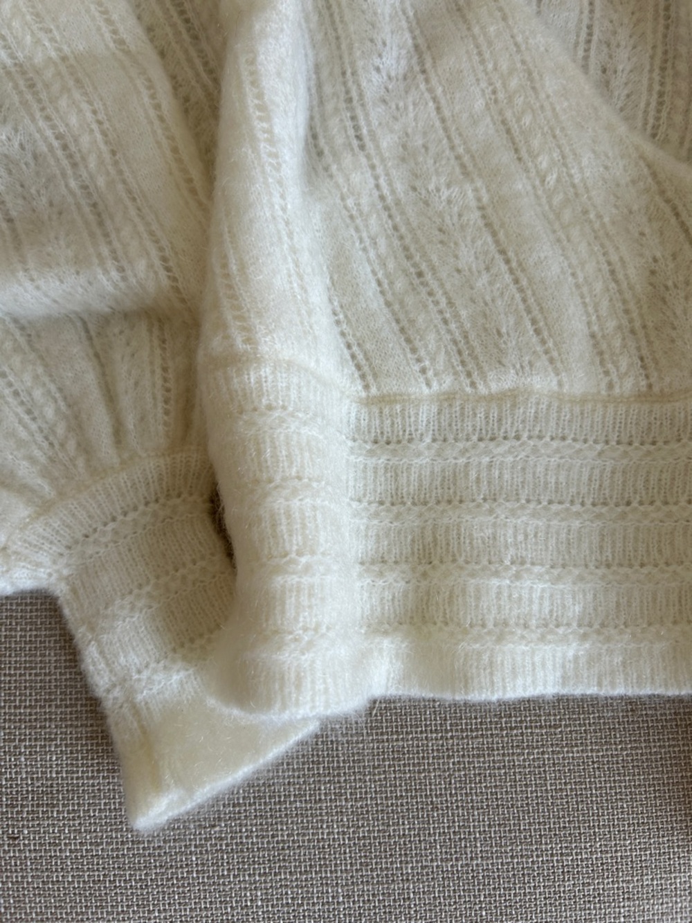 ⚡️Flash Sale⚡️Sezane Cristina Jumper Ecru Ivory White Sweater French Mohair XS - Picture 7 of 9